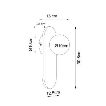 MAXLIGHT W0476 - Seinavalgusti POINT 1xG9/7W/230V pruun
