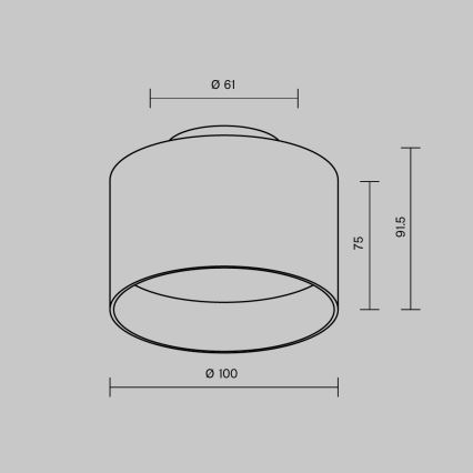 Maytoni C009CW-L12B - LED Kohtvalgusti PLANET LED/12W/230V