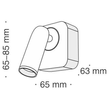 Maytoni C039WL-L3B3K - LED Kohtvalgusti seinale MIRAX LED/3W/230V must