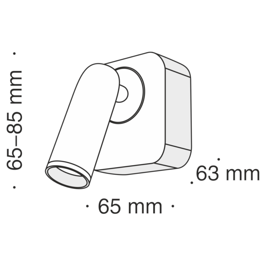 Maytoni C039WL-L3W3K - LED Kohtvalgusti seinale MIRAX LED/3W/230V must