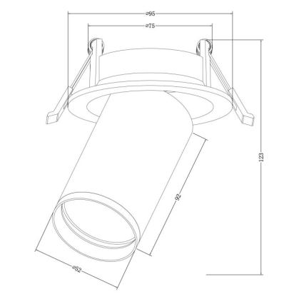 Maytoni C048CL-U-1WS - Süvistatav kohtvalgusti FOCUS 1xGU10/10W/230V läikiv kroom