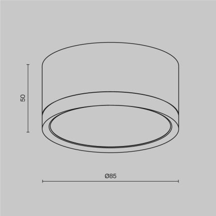 Maytoni C086CL-GX53-SRD-B - Kohtvalgusti HOOP 1xGX53/15W/230V must