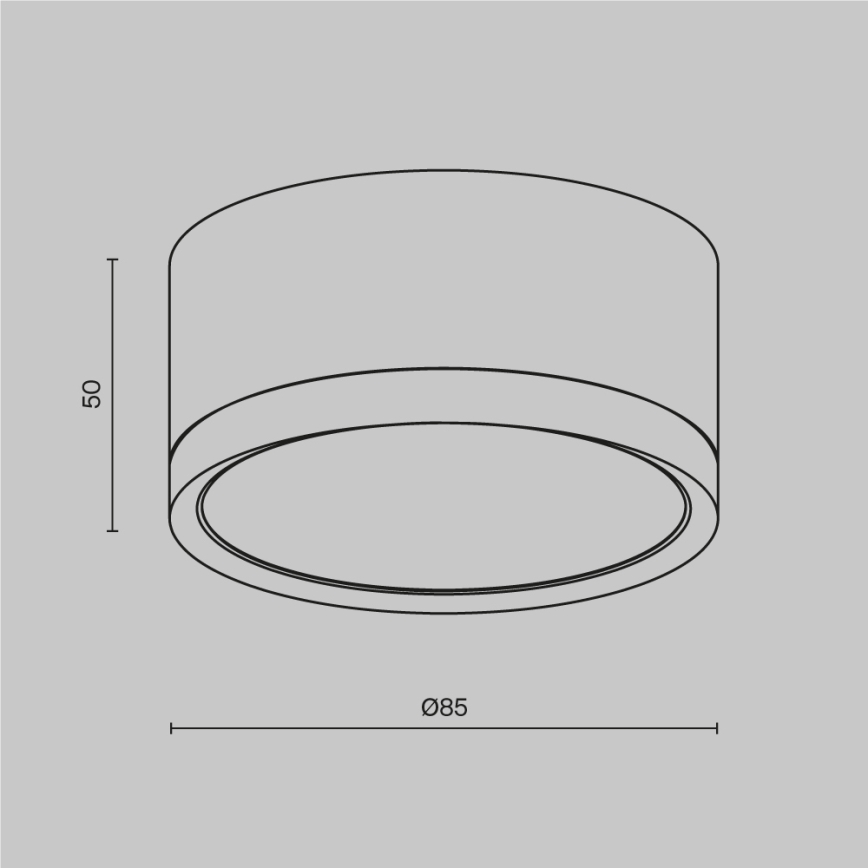 Maytoni C086CL-GX53-SRD-W - Kohtvalgusti HOOP 1xGX53/15W/230V 8,5 cm valge