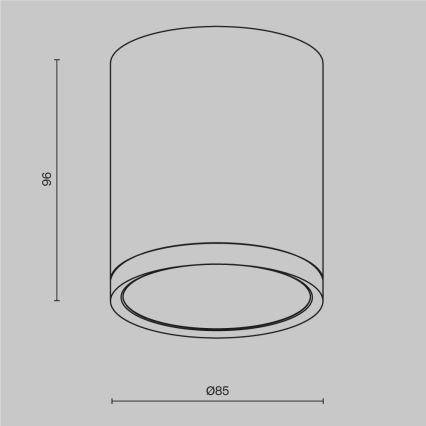 Maytoni C086CM-GX53-MRD-B - Kohtvalgusti HOOP 1xGX53/15W/230V must