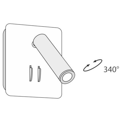 Maytoni C175-WL-01-6W-B - LED Kohtvalgusti seinale IOS LED/9W/230V must