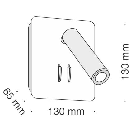 Maytoni C175-WL-01-6W-B - LED Kohtvalgusti seinale IOS LED/9W/230V must