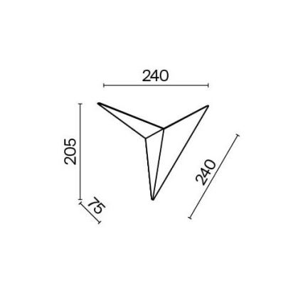 Maytoni C808WL-L3B - LED Seinavalgusti TRAME LED/3W/230V must