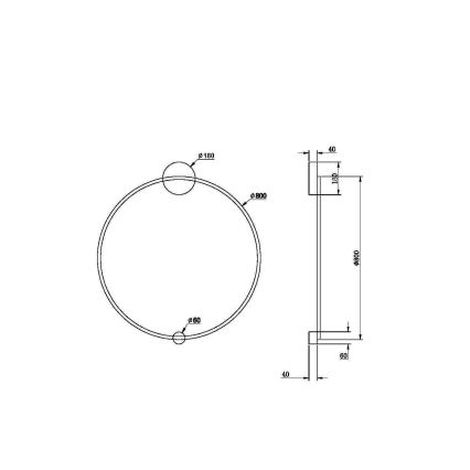 Maytoni MOD005WL-L46BSK1 - LED Seinavalgusti HALO LED/47W/230V