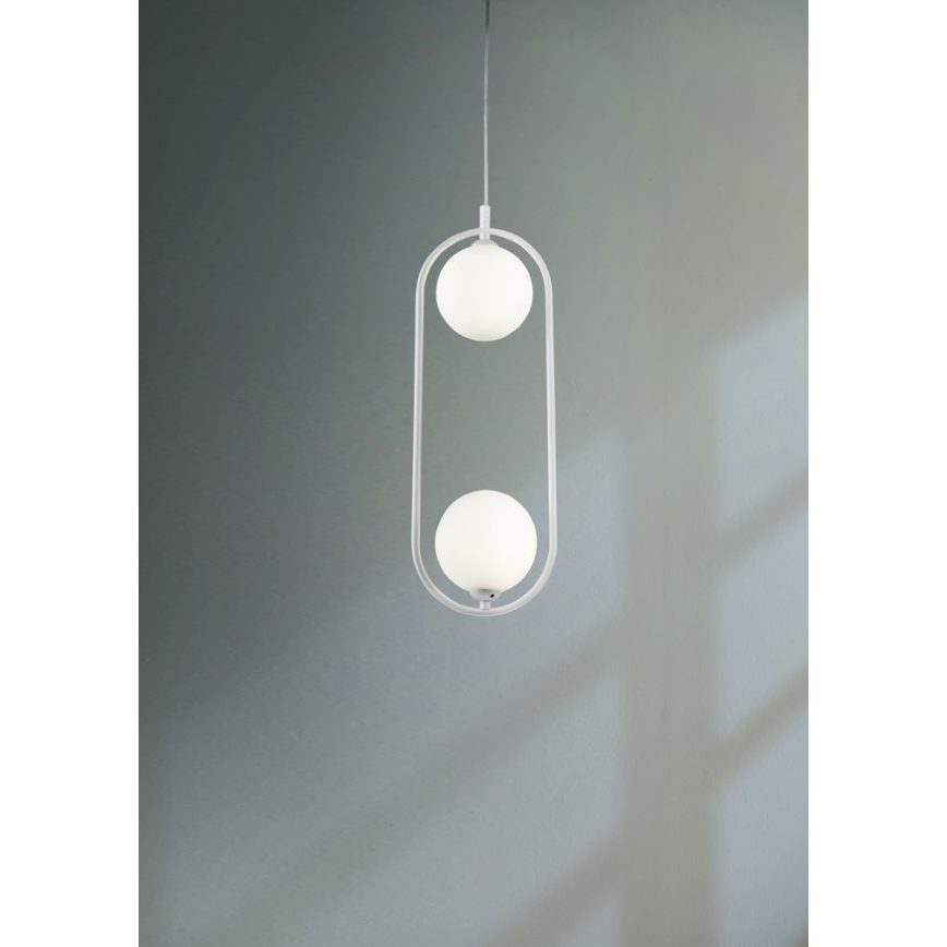 Maytoni MOD013PL-02W - Lühter RING 2xG9/25W/230V valge