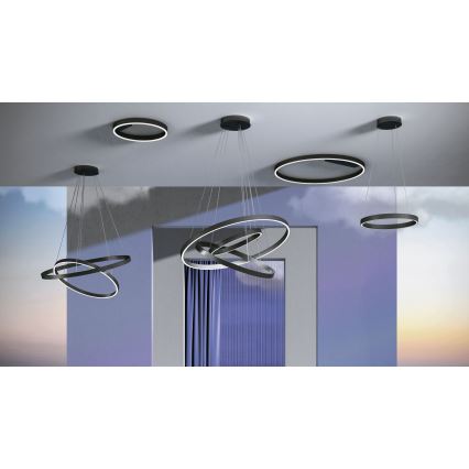 Maytoni MOD058PL-L22B3K - LED Lühter RIM LED/25W/230V 3000K d. 40 cm must