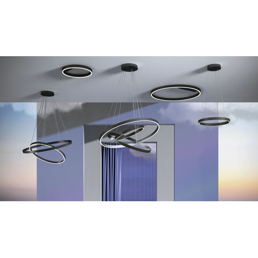 Maytoni MOD058PL-L22B3K - LED Lühter RIM LED/25W/230V 3000K d. 40 cm must