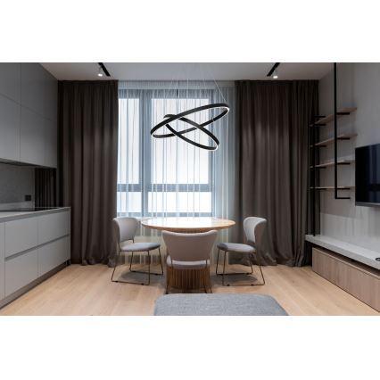 Maytoni MOD058PL-L55B3K - LED Lühter RIM LED/61W/230V 3000K d. 60 cm must