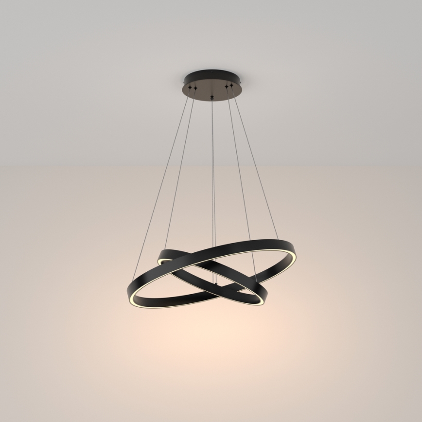 Maytoni MOD058PL-L55B3K - LED Lühter RIM LED/61W/230V 3000K d. 60 cm must