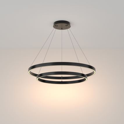 Maytoni MOD058PL-L74B3K - LED Lühter RIM LED/88W/230V 3000K d. 80 cm must