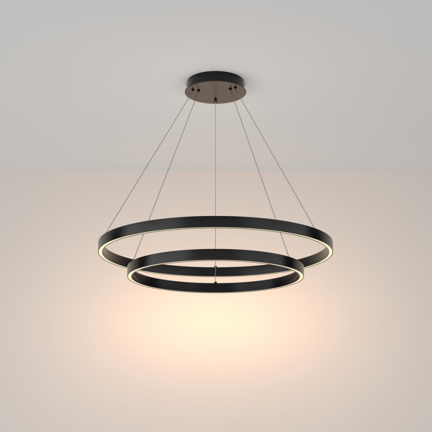 Maytoni MOD058PL-L74B3K - LED Lühter RIM LED/88W/230V 3000K d. 80 cm must
