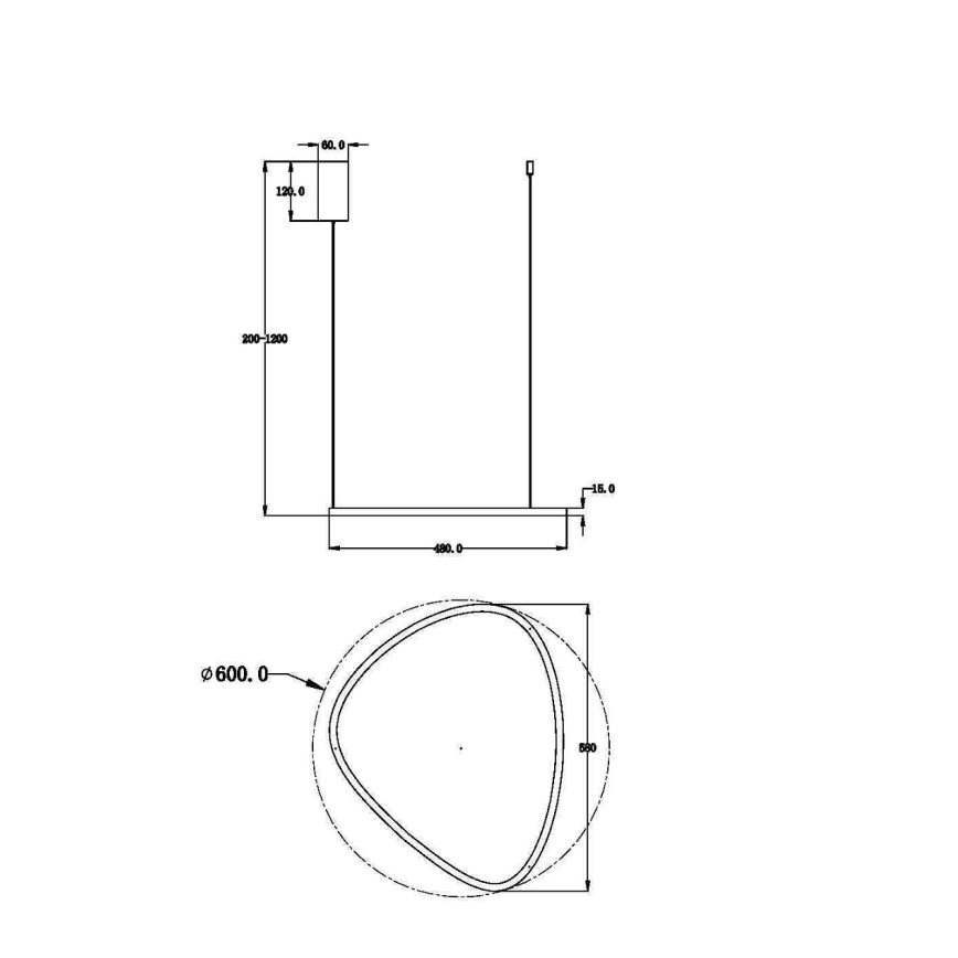 Maytoni MOD072PL-L28BS3K1 - LED Lühter GLINT LED/24W/230V kuldne d. 60 cm