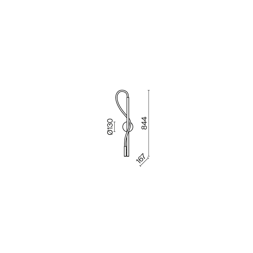 Maytoni MOD166WL-L12G3K - LED Seinavalgusti TAU LED/13W/230V