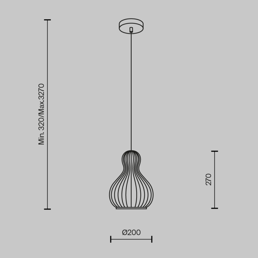 Maytoni MOD192PL-01W - Lühter ROOTS 1xE27/40W/230V d. 20 cm beež