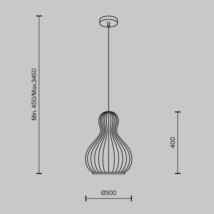 Maytoni MOD192PL-01W1 - Lühter ROOTS 1xE27/40W/230V d. 30 cm beež
