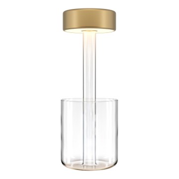 Maytoni MOD229TL-L3G3K1 - LED Hämardatav laetav kaasaskantav laualamp LED/3W/5V 2200-4000K 2000 mAh kuldne/läbipaistev