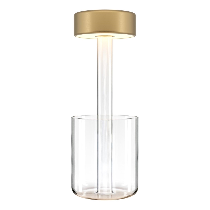 Maytoni MOD229TL-L3G3K1 - LED Hämardatav laetav kaasaskantav laualamp LED/3W/5V 2200-4000K kuldne/läbipaistev