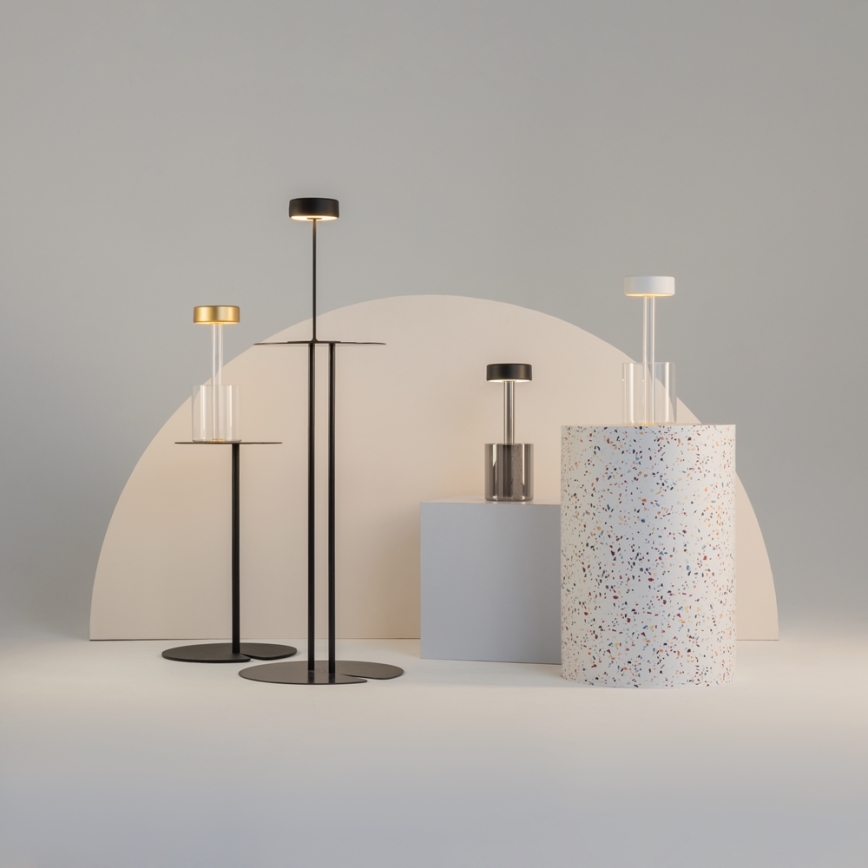Maytoni MOD229TL-L3G3K1 - LED reguleeritav laetav kaasaskantav lauavalgusti LED/3W/5V 2200-4000K 2000 mAh kuldne/selge