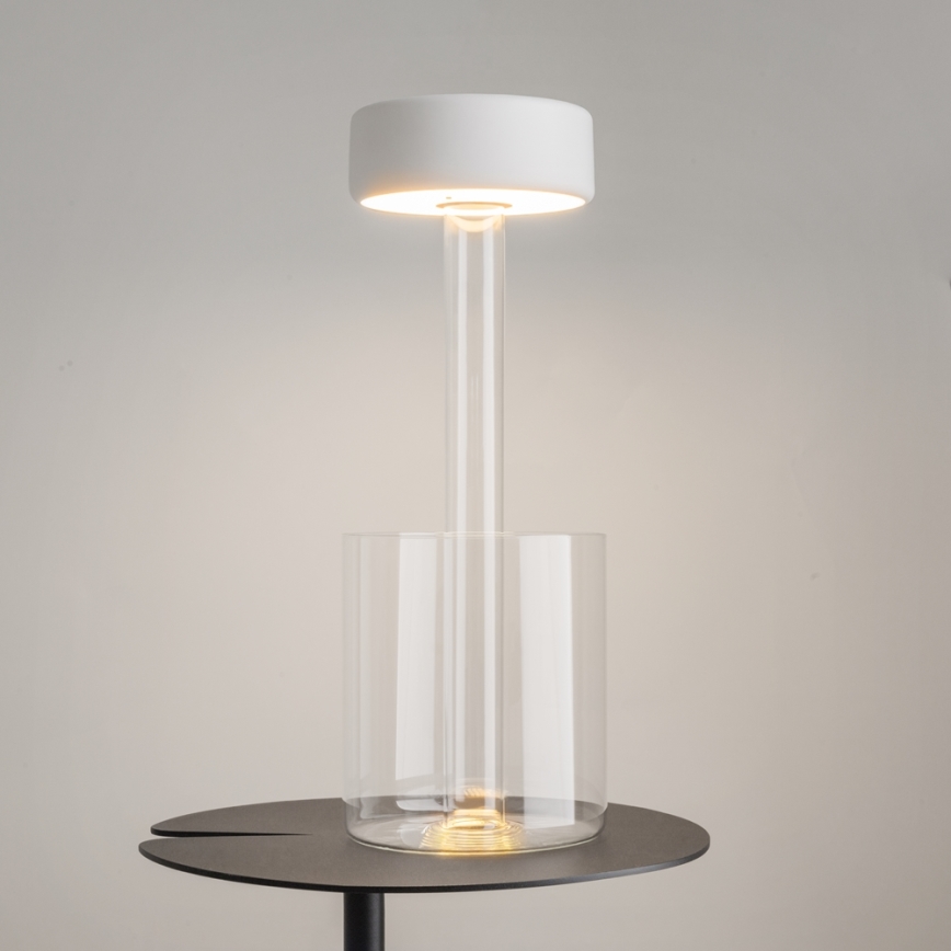 Maytoni MOD229TL-L3W3K1 - LED Hämardatav laetav kaasaskantav laualamp LED/3W/5V 2200-4000K valge/läbipaistev