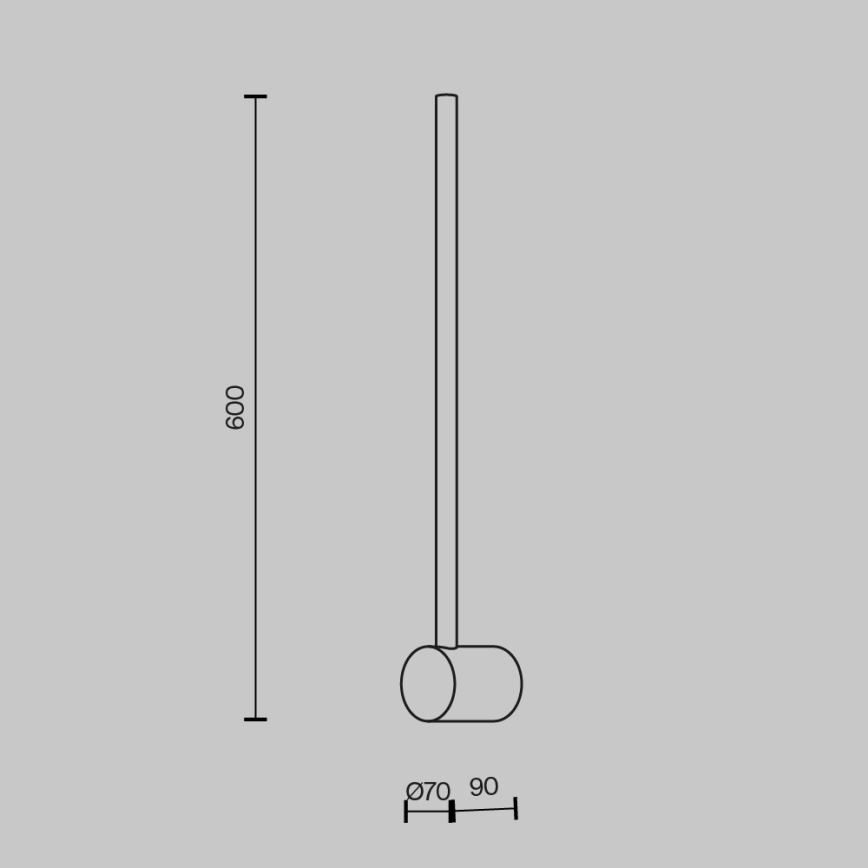 Maytoni MOD237WL-L6BS3K - LED Seinavalgusti LIGHT STICK LED/7W/230V 3000K kuldne