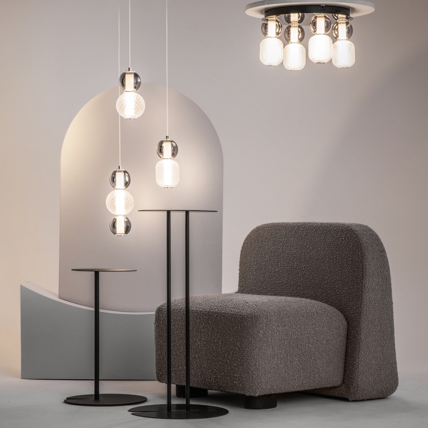Maytoni MOD273CL-L60CH3K - LED Laevalgusti DROP 4xLED/15W/230V d. 43 cm läikiv kroom