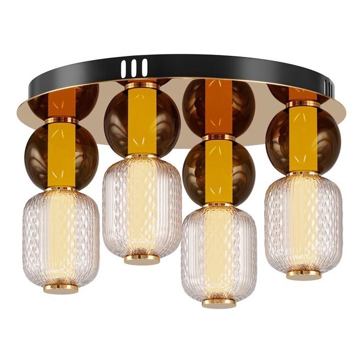 Maytoni MOD273CL-L60G3K - LED Laevalgusti DROP 4xLED/15W/230V d. 43 cm kuldne