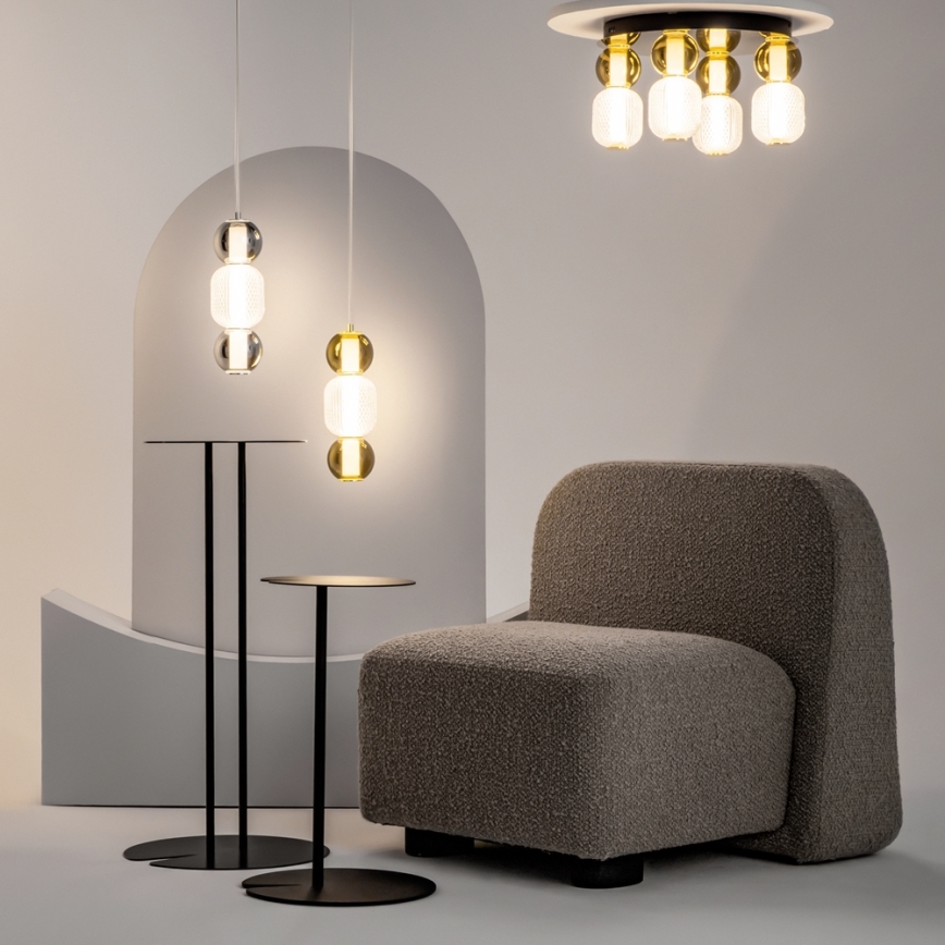 Maytoni MOD273CL-L60G3K - LED Laevalgusti DROP 4xLED/15W/230V d. 43 cm kuldne