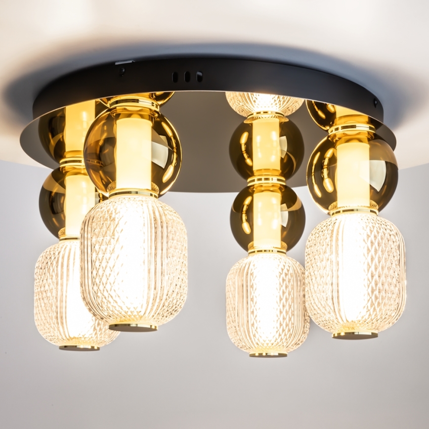 Maytoni MOD273CL-L60G3K - LED Laevalgusti DROP 4xLED/15W/230V d. 43 cm kuldne