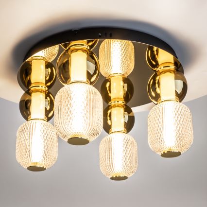 Maytoni MOD273CL-L60G3K - LED Laevalgusti DROP 4xLED/15W/230V d. 43 cm kuldne