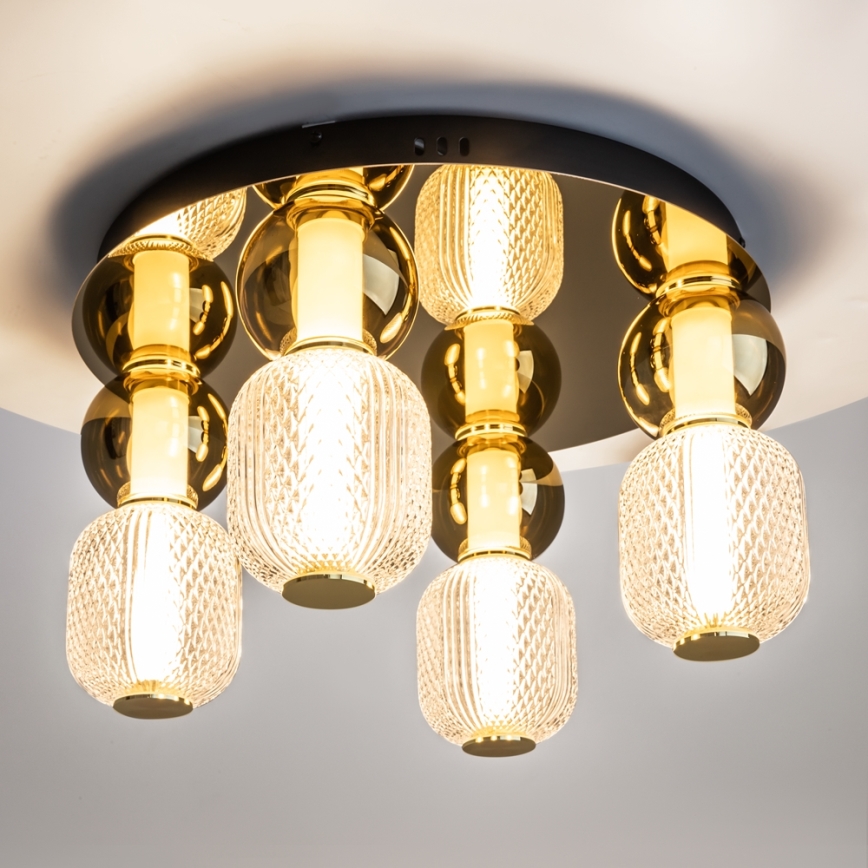 Maytoni MOD273CL-L60G3K - LED Laevalgusti DROP 4xLED/15W/230V d. 43 cm kuldne