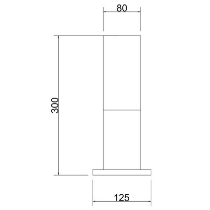 Maytoni O418FL-01B - Välivalgusti WILLIS 1xE27/60W/230V 30 cm IP54 must
