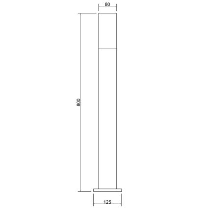Maytoni O418FL-01GR1 - Välivalgusti WILLIS 1xE27/60W/230V 80 cm IP54 antratsiit