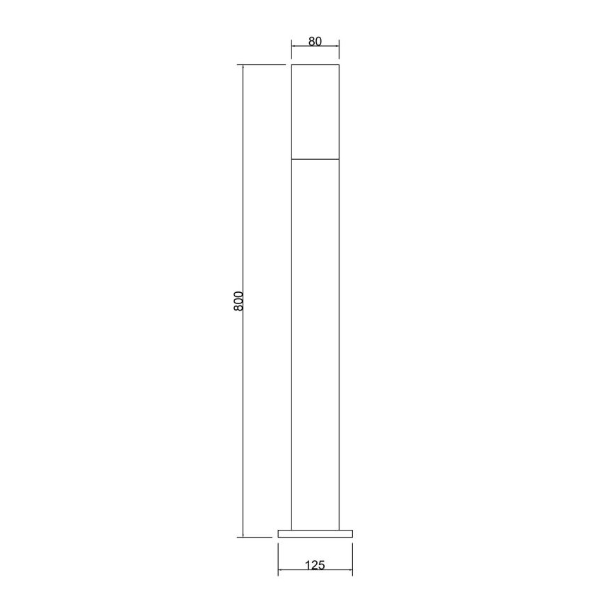 Maytoni O418FL-01GR1 - Välivalgusti WILLIS 1xE27/60W/230V 80 cm IP54 antratsiit