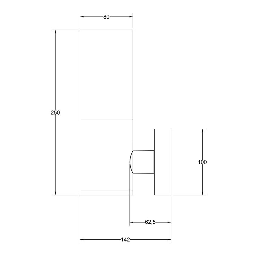 Maytoni O418WL-01B - Väli seinavalgusti WILLIS 1xE27/60W/230V IP54 must