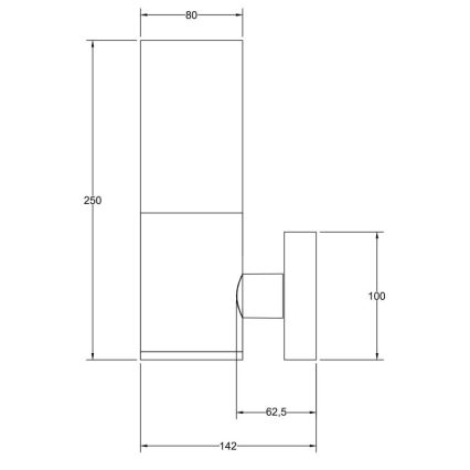 Maytoni O418WL-01GR - Väli seinavalgusti WILLIS 1xE27/60W/230V IP54 antratsiit