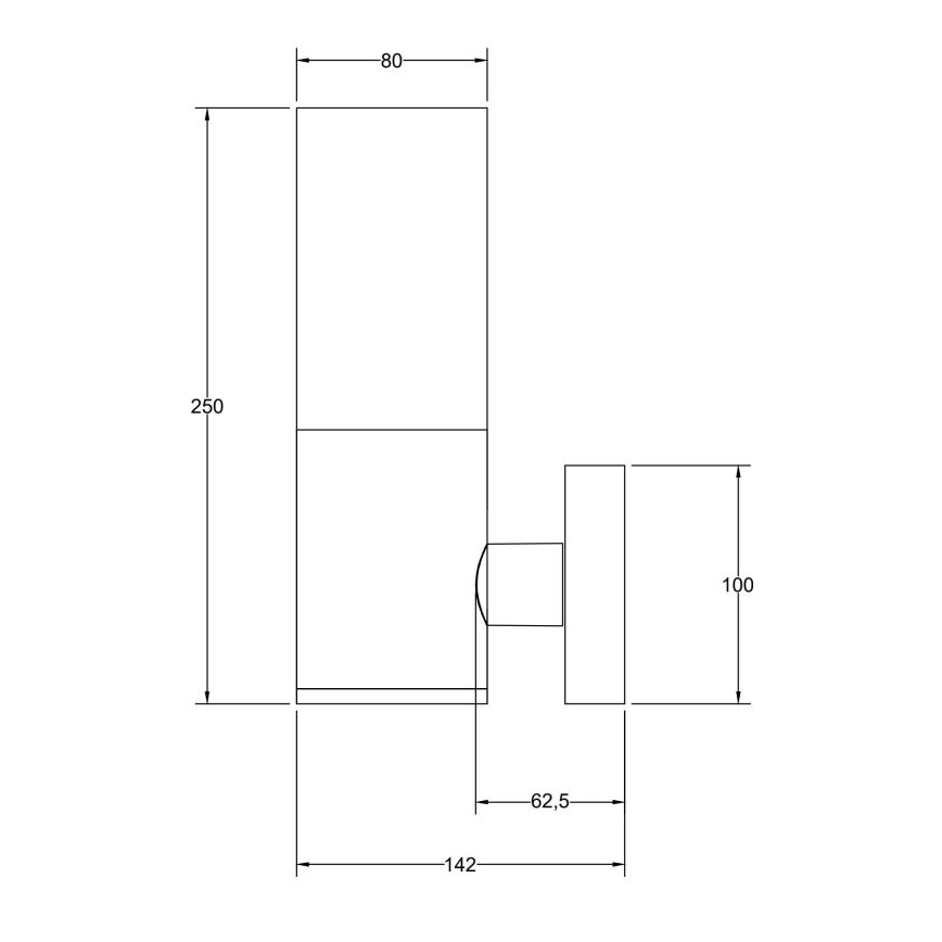 Maytoni O418WL-01GR - Väli seinavalgusti WILLIS 1xE27/60W/230V IP54 antratsiit