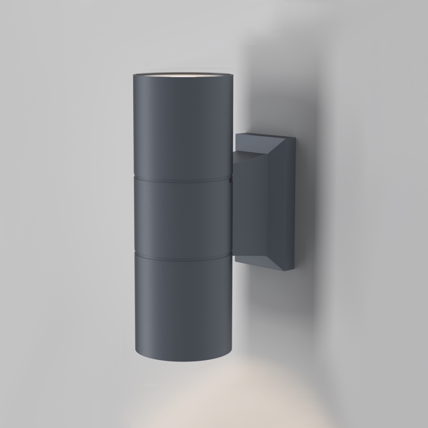Maytoni O574WL-02GR - Väli seinavalgusti BOWERY 2xGU10/50W/230V IP54 antratsiit