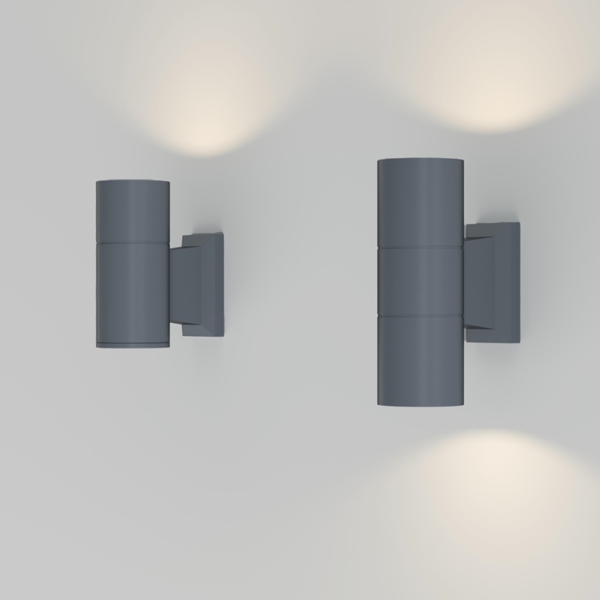Maytoni O574WL-02GR - Väli seinavalgusti BOWERY 2xGU10/50W/230V IP54 antratsiit