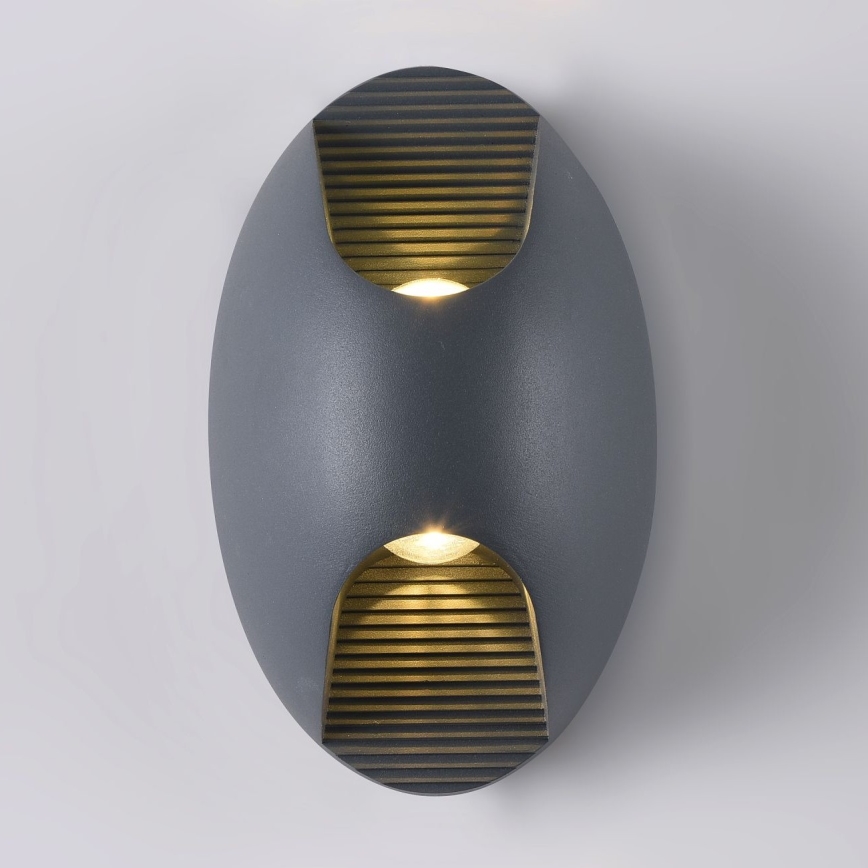 Maytoni O594WL-L6GR - LED Väli seinavalgusti TIMES SQUARE LED/6W/230V IP65 antratsiit