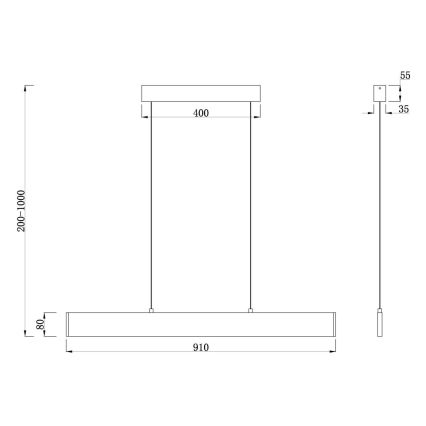 Maytoni P010PL-L23G3K - LED Lühter STEP LED/23W/230V 3000K 91 cm kuldne