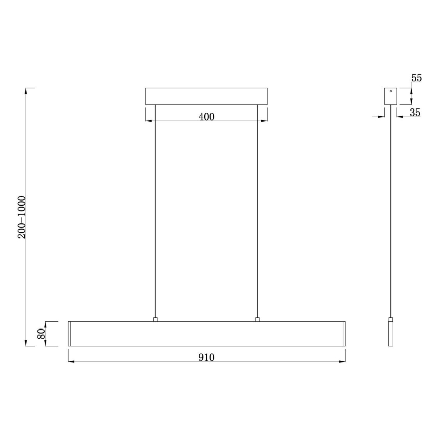 Maytoni P010PL-L23G3K - LED Lühter STEP LED/23W/230V 3000K 91 cm kuldne