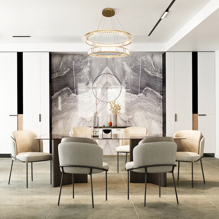 Maytoni P097PL-L90G4K - LED-lühter kaabliriputusega KRONE LED/90W/230V CRI 90, läbimõõt 102 cm, kuldne