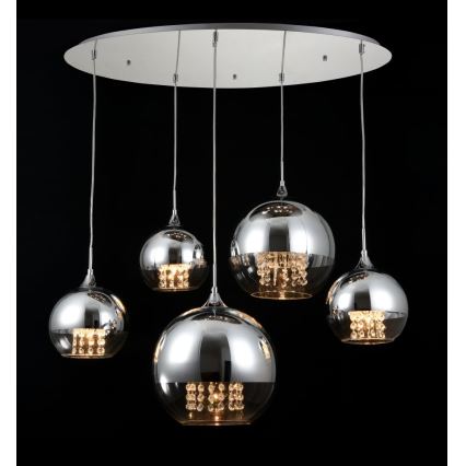 Maytoni P140-PL-170-5-N - Lühter FERMI 5xE27/60W/230V läikiv kroom
