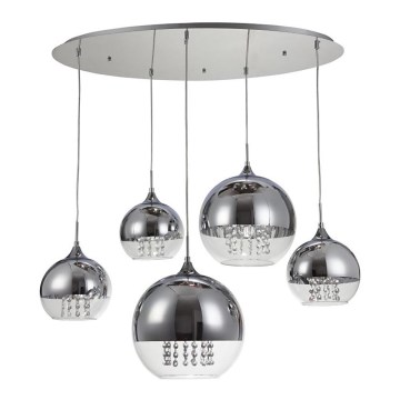 Maytoni P140-PL-170-5-N - Lühter FERMI 5xE27/60W/230V läikiv kroom