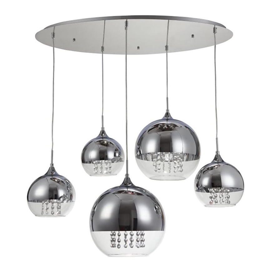 Maytoni P140-PL-170-5-N - Lühter FERMI 5xE27/60W/230V läikiv kroom