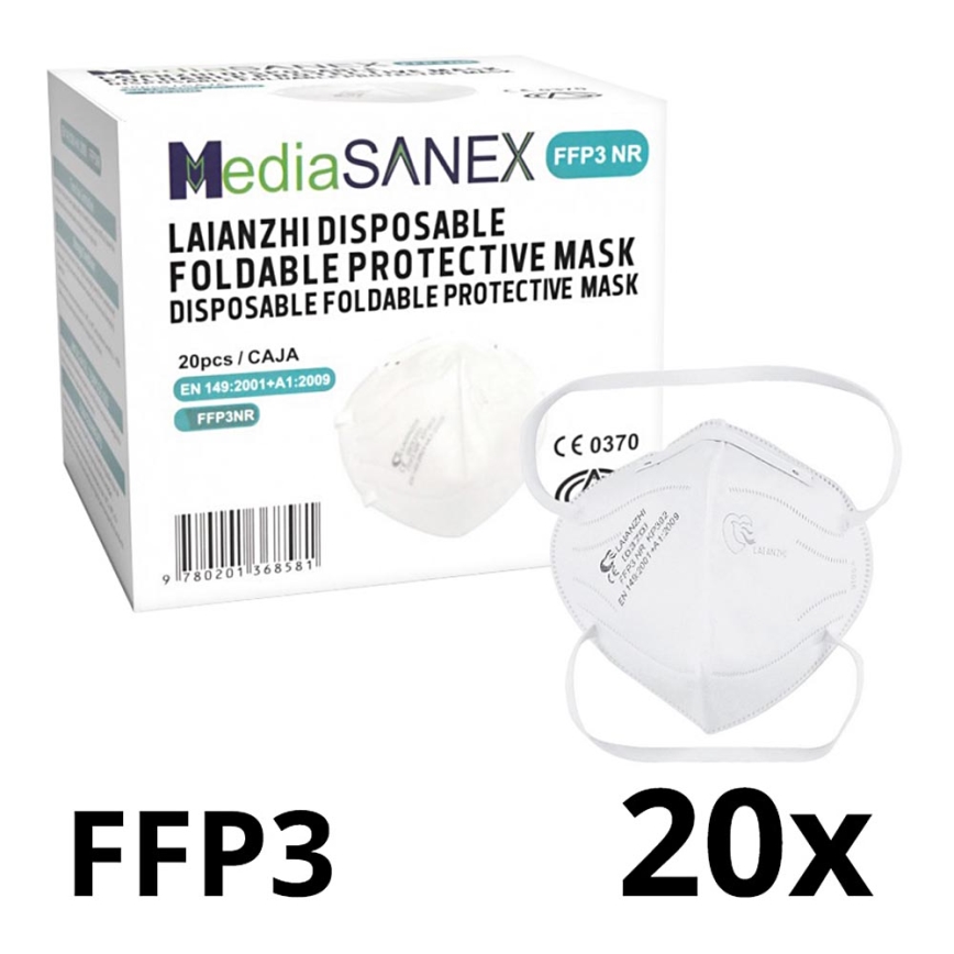 Media Sanex LAIANZHI KP302 Respiraator FFP3 20 tk